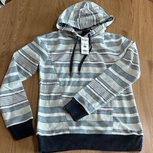 Cruel Girl Striped Hoodie - Blue and Gray